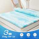 Sweetcrispy Memory Foam Mattress Topper, Queen Size, 3 Inch Thick