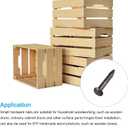 2 x METALLIXITY Small Nails (1.2x8mm) 100pcs, Brass Tiny Hardware Nails - for Household Woodworking, Black