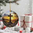 Christmas Ornament, Christian Cross Ornaments, Xmas Decor, Christmas Tree Ornaments, Xmas Decorations for Tree, Holiday Ornament, Cross Gift, Christian Gift, Religious Spiritual Gifts