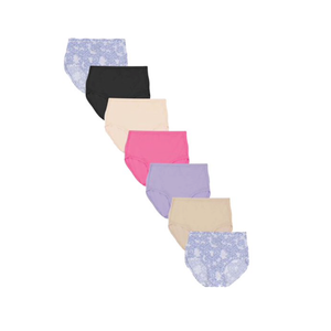Hanes Women's Microfiber Stretch Underwear Pack, Comfort Flex Fit Brief Bikini or Thong Panties, 6-Pack