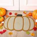 Dunzy Pumpkin Doormat Welcome Floor Mat Fall Outdoor Rugs Decorative Thanksgiving Day Non Slip Doormat for Front Decor Home Entrance Indoor Outdoor, 16 x 26 Inch