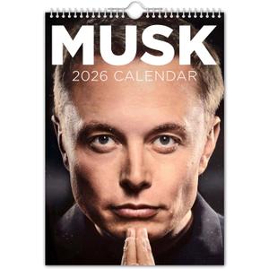 2 x The Calendar King // Elon Musk - 2026 Wall Calendar - 210MM X 297MM (8.3 X 11.7 INCH)