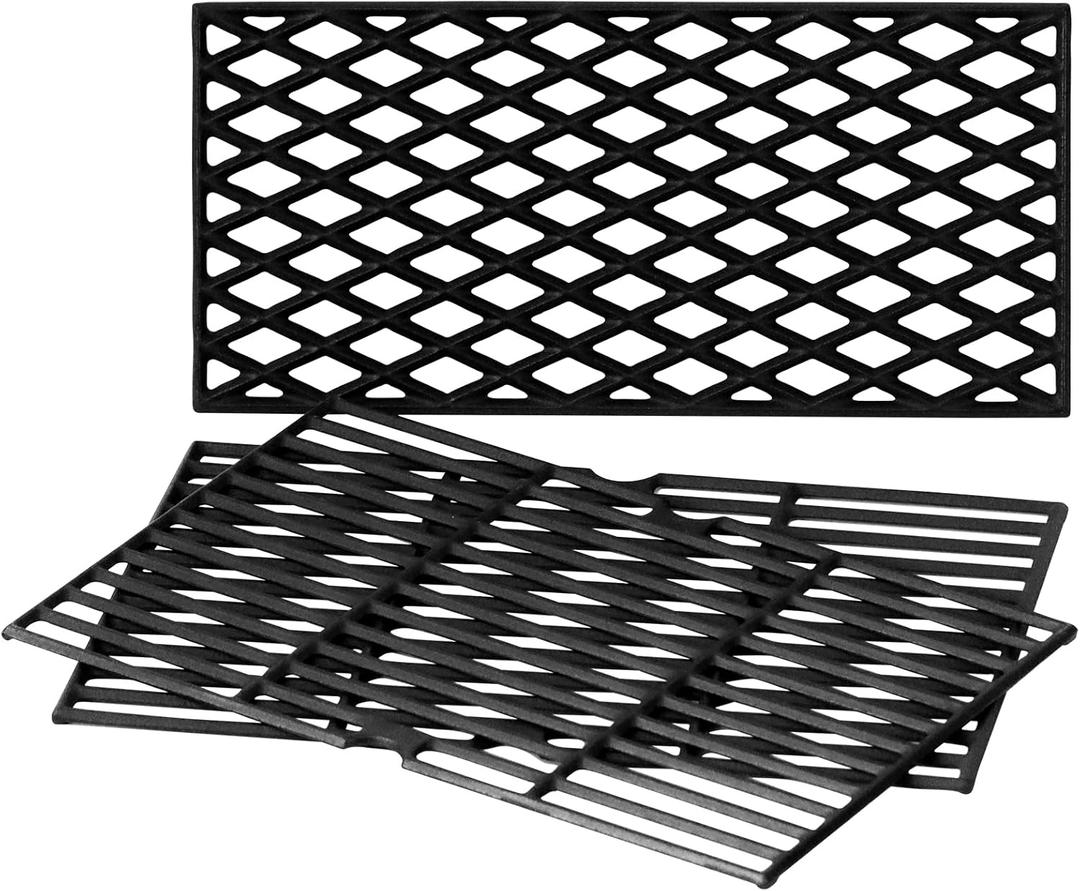 Cooking Grates Replacement Parts for Dynaglo DGH450CRP DGH450CRP-D DGF493BNP DGH474CRP DGH485CRP Gas Grills, Kenmore 146.16132110 146.23678310, 70-01-911 Cast Iron Grill Grids Replacement Part ,3 Pack (Grill Grates for Dyna glo DGH450CRP)
