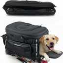 Motorcycle Dog Carrier, Foldable Cat Pet Crate Motorcycle Riding Travel Luggage Bag for Road King Street Glide Passenger Seat Sissy Bar Luggage Rack Touring Trike 20lb Pet