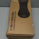 Triple Fusion Back Massager with Stretching, Vibration and Heat, 3-in-1 Electric Lumbar Pillow for Lower Back Tension Relief, Deep Tissue Relaxation Massage for Home, Office, Bed, Sofa, and Car Use (Black-Basic)