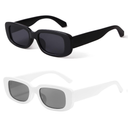 BUTABY Rectangle Sunglasses for Women Retro Driving Glasses 90’s Vintage Fashion Narrow Square Frame UV400 Protection