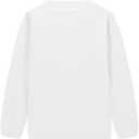 CUNYI Girl's Crewneck Lightweight Button-up Cardigan Cotton Knit Sweater Casual Cute Outerwear, White, 140