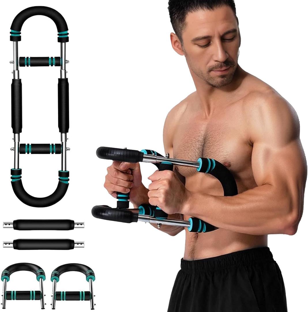 NOAOVO Twister Arm Trainer, Adjustable Resistance Twister Arm Exerciser Chest Exerciser for Men, Portable Chest Workout Equipment Arm Trainer for Men (Blue)