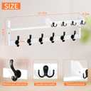 Coat Rack Wall Mount with Shelf, 27.5" Entryway Wall Hanging Shelf, Coat and Key Hanger with 10 Dual Hooks, Mail Organizer and Key Holder Hat Rack for Wall, Wood Coat Hooks with Storage