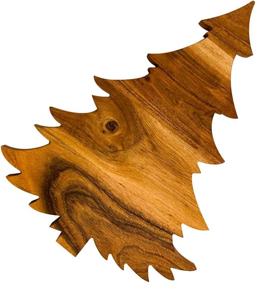 Organic Acacia kitchen Cutting Chopping Board Platter Wine Holder with Handles | Gift For Haloowen | Gift For Christmas (Christmas tree 1)