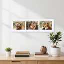 decorUhome 3 5x7 Picture frames Collage Wall Decor with Mat, White, 6x22