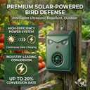 2026 Solar Ultrasonic Bird Repellent Outdoor,2 Pcs Woodpecker Deterrent for House,USB Charging & Waterproof Goose Pigeon Bird Deterrents for Outside,Birds Repeller Scare Devices for Garden Orchard