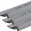 Simply Conserve Premium Screw-On Set Door Weatherstripping with Aluminum Carrier and Foam Gasket in Gray KC600-G | Door Draft Stopper for Sides and Top | Foam Weather Stripping Door Seal