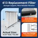2 Pack 413 Replacement Air Filter, MERV 13,Actual Size: 16"x28"x4", Nominal Size: 16x25x4, HVAC Furnace Filter, Compatible with AprilAire Models 4400, 3413, 2416, 2413, 1610, 1413