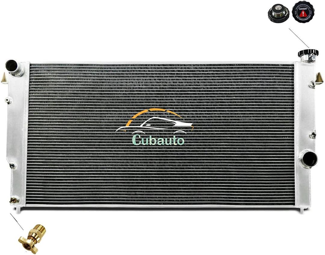 Aluminum 3 Rows Radiator Compatible For 1994-2002 Dodge Ram 2500 3500 Cummins 5.9L Turbo Diesel 1995 1996 1997 1998 1999 2000 2001 Cooling Radiator MT