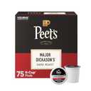 Peet's Coffee, Dark Roast Keurig K-Cup Pods, 100% Arabica Coffee - Major Dickason's Blend 75 Count (1 Box of 75 Pods) (EXP 10/02/26)