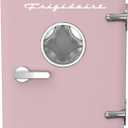Frigidaire EFMIS171 Retro Mini Portable Personal Fridge - Ideal for Home, Office or Dorm - Includes Carrying Handle, AC/DC Wall/Car Charger (Pink)
