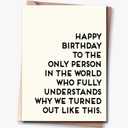 2 x Hqulpr Funny Happy Birthday Cards for Sister & & Mom & Brother & Men & & Women, Best Firend, Greeting Card=7in x 5in(Folded), Envelope = 7.5in x 5.5in