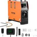 VEVOR 8KW Diesel Heater All in One, DC12-24V, Fast Heating Diesel Air Heater with Remote Control and Color Digital Display, Low Noise, Voice Announcement, for RV, Truck, Camper, Van, Boat and Trailer (Orange)