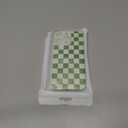 MINSCOSE for iPhone 15 Pro Max Case Aesthetic Checkered Plaid Checkerboard Design Pattern,Trendy Slim TPU Shockproof Protective Full Camera Protection Phone Cover-Green