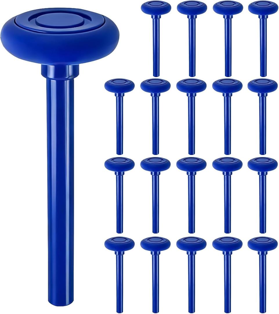 20 Pack Bule 2" Nylon Garage Door Rollers 4" Nylon Stem, Quiet/Smooth Garage Door Wheels Replacement, Use Double Seal 6200-2RS Bearings