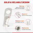 RED WOLF 20PCS 6 AWG-5/16 Marine Grade Wire Lugs, Tinned Copper Ring Terminal Connectors Ends W/3:1 Dual Wall Adhesive Heat Shrink Tubing, Heavy Duty Anti-Rust Battery Cable Ends