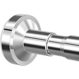 Bonpally Shower Curtain Rod, Adjustable 32-75 Inches Spring Tension Rod, Non-Slip No Drilling Stainless Steel Shower Rods for Bathroom Window Room Divider, Never Rust, Chrome