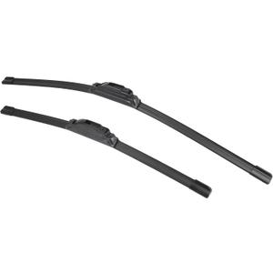 X AUTOHAUX 2pcs 24"+24" Silicone Front Windshield Wiper Blade for Toyota Yaris 2010-2015 Windscreen Wiper OE Replacement Set All-Seasons J/U Hook