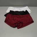Women's Sexy Sports Briefs Ruched Butt Lifting Panties Half Back Soft Active Yoga Underwear 3 Pack (Large, Black/White/Wine Red)