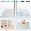 Pipe and Drape Backdrop Stand, 8x10ft Heavy Duty Backdrop Stand with Metal Base, Adjustable Height & Width, Silver Background Holder for Wedding Photography Birthday Party Baby Shower Decor, Silver