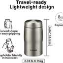 TIGER Made in Japan Vacuum Insulated Stainless Steel Water Bottle, 8 oz (240ml), MJF-A024XF - Clear Stainless