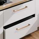 2 x COTYKILEY 6 Pack 7.5Inch(192mm) Champagne Copper Kitchen Cabinet Handles Brushed Brass Cabinet Pulls Cabinet Door Handles Gold Kitchen Cabinet Hardware