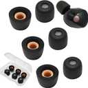 Luckvan Memory Foam Eartips for Sony WF-1000XM5 Cotton Filter Earbuds Tips for WF-1000XM5 WF-1000XM4 fit in Case Small Ear Tips 3 Pairs Black