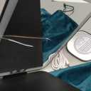 Mocado Travel Makeup Mirror with Light, Tripple Folding Vanity Mirror with Lights, 3 Colors Lighted Makeup Mirror, 1500mAh Rechargeable, Memory Function, Freely Adjust Height and Angle(Black) (8"L x 6"W)