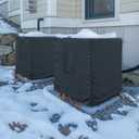 Central Air Conditioner Cover for Outside Units, AC Covers for Outside Winter with 2 Straps, Waterproof Cover Fit up to 24x24x30 inchs (Black)