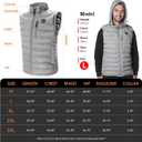 Heated Vest for Men with Detachable Heated Hood, Electric Vest for Men with Battery Pack Included (Medium, Gray)