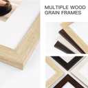 16x24 Picture Frame Set of 3, Natural Wood Grain 16x24 Frames for Horizontal and Vertical Wall Mounting (3 pack,Natural)