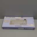 YUNZII B75 PRO MAX QMK/VIA Wireless Mechanical Keyboard,75% Layout with Screen and Knob,Custom Hot Swap Gasket,Creamy Pre-lubed Switches,Bluetooth/Type-C/2.4G for Win/Mac (Beige,Cocoa Cream V2 Switch)