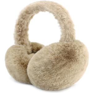 PIGBENGO Foldable Ear Muffs for Women Cold Weather Fluffy Earmuffs Winter Warm Headband Cute Slouchy Ear Warmers