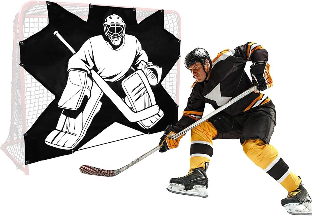 7-Hole Hockey Shooting Target: Accuracy Trainer Pad for Goalie Practice (44x54")