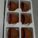 Handmade Cantaritos de Barro Mini Shot Ceramic Cups Set 6 Desi Kulhad Chai/Coffee Cups (4 oz Capacity), Lead-Free, Dishwasher & Microwave Safe, Glossy finish Clay Tea Cups/kulhar/kullar - Brown