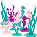 SUNBEAUTY 20Pcs Mermaid Party Decoration DIY Felt Table Centerpiece Under The Sea Baby Shower Little Mermaid Girl Birthday Party Supplies