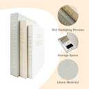 Aesthetic Decorative Books, Set of 3 Linen Fake Book Boxes, Faux Book Decor for Coffee Table, Bookshelf, Entryway Tables