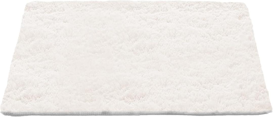 TTLOJ Rectangle Rug for Play Tent, Decorative Area Rug, Fluffy Soft Mat Pad for Kids Room Playhouse Nursery Room, Children Room Decor Dormitory Velvet 50.5" Lx38.5 W White