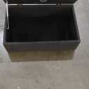 Ottoman Storage Ottoman Bench Linen Footrest Footstool with Hinged Lid for Living Room, Bedroom, Entryway, Black Grey, 28.5"X19"X17.5"