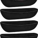 Riare 4 Pack 24 Inch Black Felt Window Box Liners- Fabric Trough Planter Basket Liners Replacement, Non-Woven Hanging Plant Liner for Wall Hanging Basket, Garden Fence Railing (Avoid Bird Nesting)