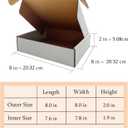 8x8x2 Inches Shipping Boxes Set of 25,White Corrugated Mailing Cardboard Box Literature Mailer for Packing Small Business Moving Storage, E-Commerce Packaging Mailing Boxes Gift Boxes for Presents