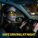 Myiaur Night Vision Driving Glasses for Women, Polarized Yellow Lens Nighttime Glasses for Glare Reduction