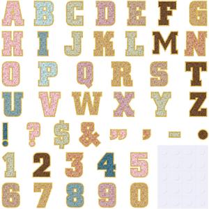 176 Pcs 7 Inch Large Bulletin Board Alphabet Letters and Numbers with 340 Pcs Adhesive Dots, Big Paper Letters Cutouts for Classroom School Bulletin Board Chalkboard Decor(Retro)