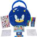 Sonic the Hedgehog Coloring & Sticker Activity Set for Kids with Travel Carrying Case